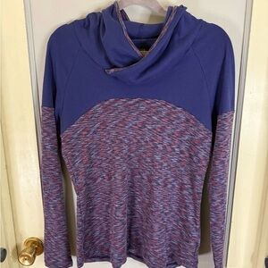 Columbia Navy Blue variegated Sportswear performance hoodie W XL